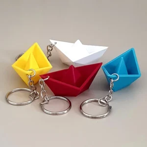 Paper Boat Origami Keychain